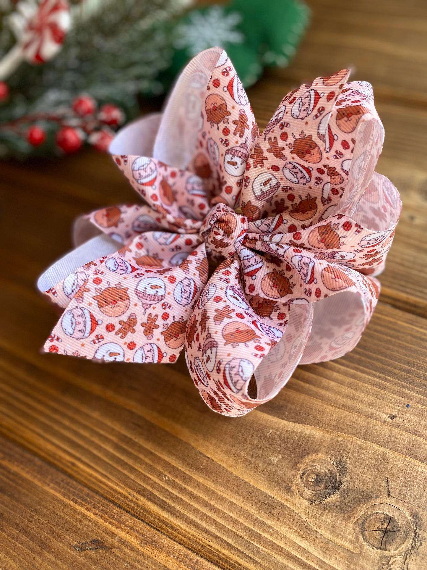 Christmas Vibe XL Hair Bows - LilaReneeCreations