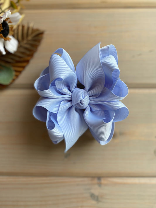 Icy Blue Solids Hair Bows - LilaReneeCreations