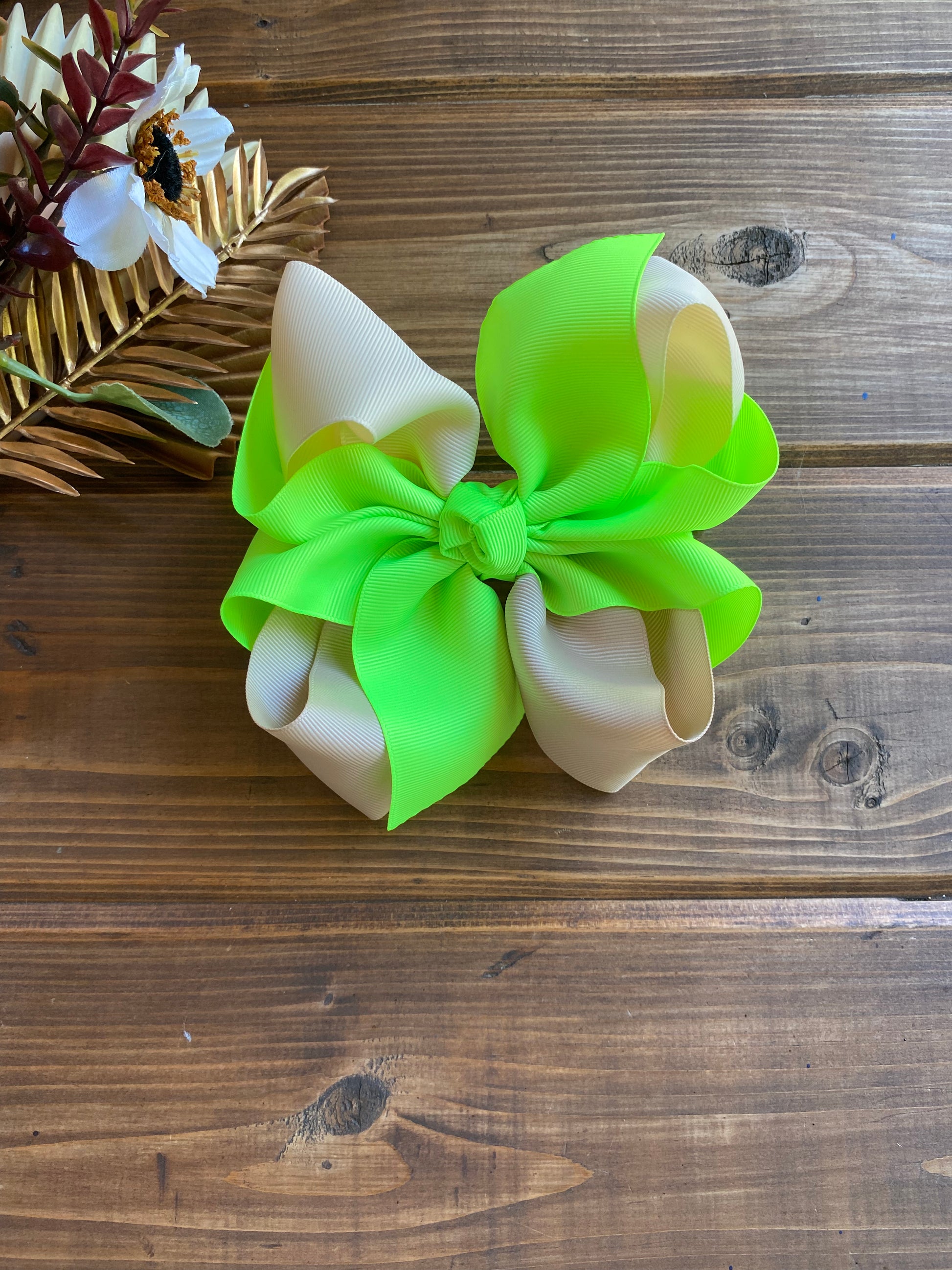 RTS Lime ~ Neons & Neutrals Collection Multi Hair Bows - LilaReneeCreations