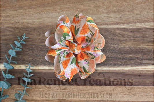 RTS Oranges Hair Bows - LilaReneeCreations