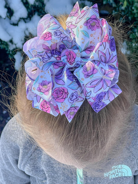 Flutter Floral Hair Bows - LilaReneeCreations