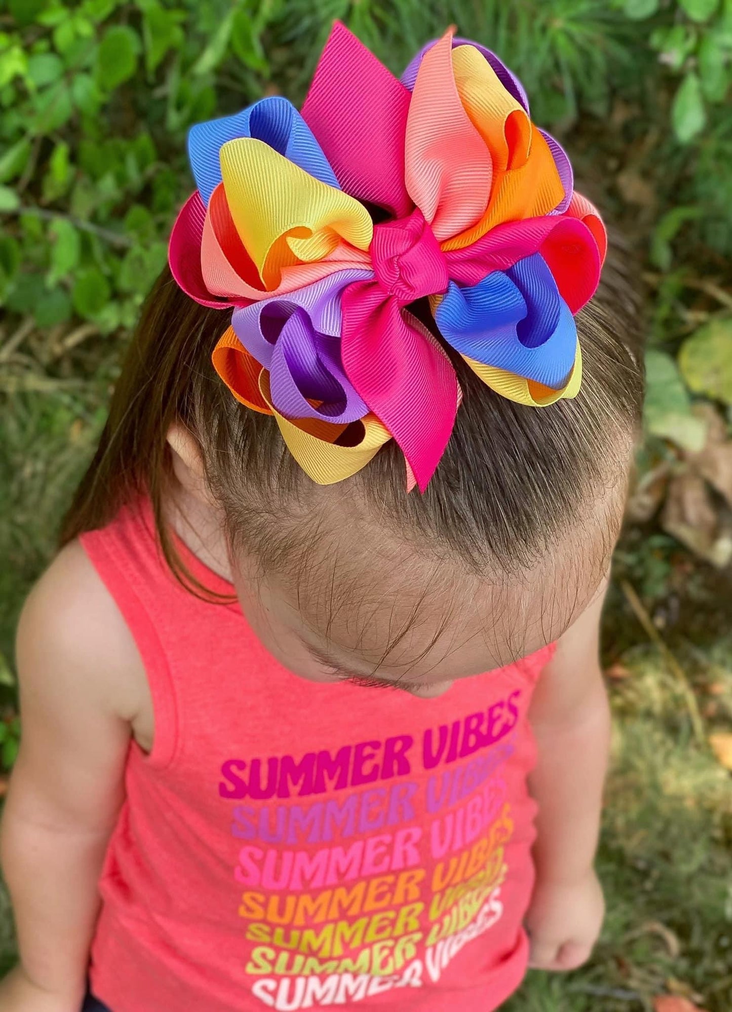 RESTOCK Summer Sunset Multicolor Hair Bows - LilaReneeCreations