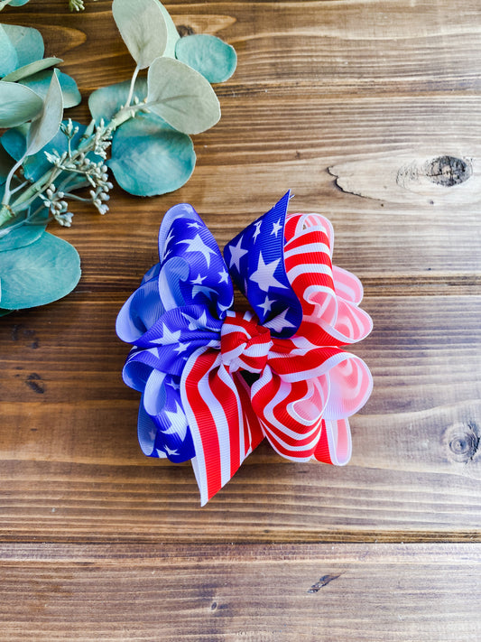 Stars & Stripes Multi Hair Bows - LilaReneeCreations