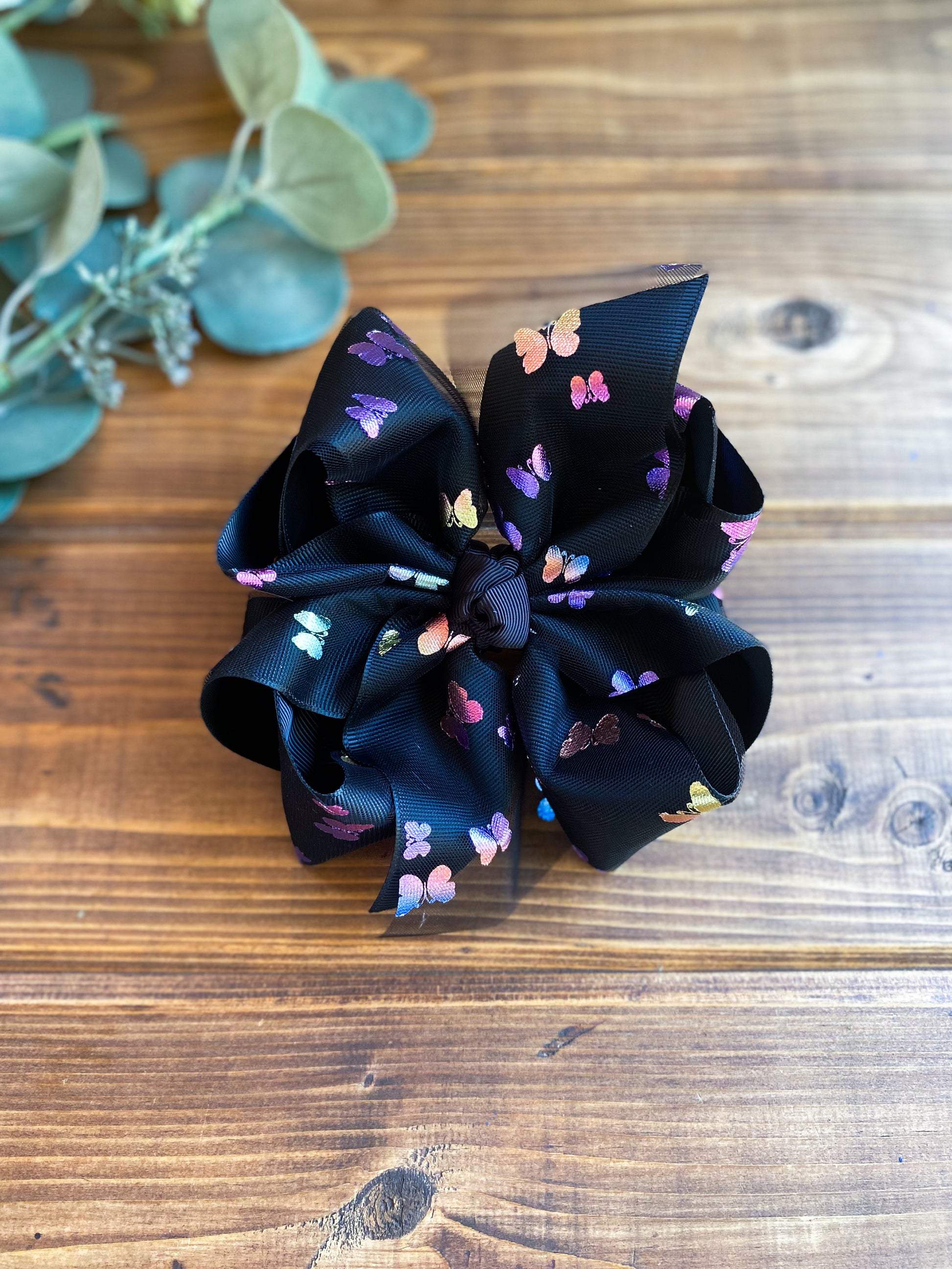 Holographic Butterflies XL Hair Bows - LilaReneeCreations