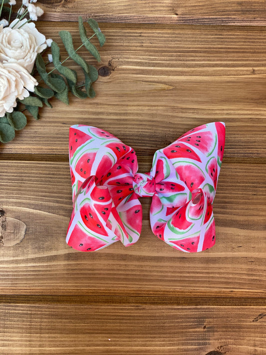 Watermelon Slices XL boutique Hair Bows - LilaReneeCreations