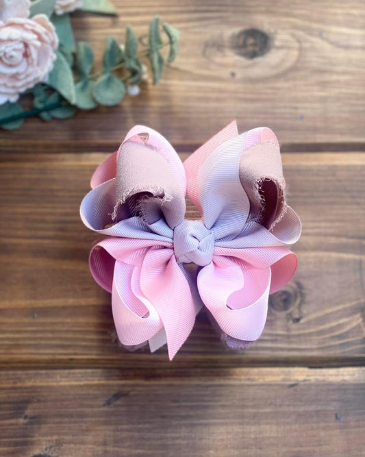 Pinks & Neutrals Multicolor Hair Bows - LilaReneeCreations