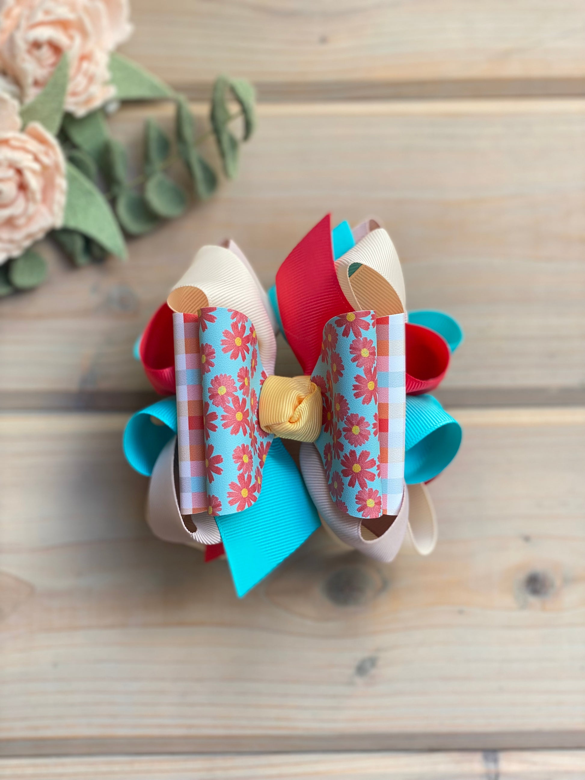 Turquoise Floral multi L&E w/ Double hadley - LilaReneeCreations