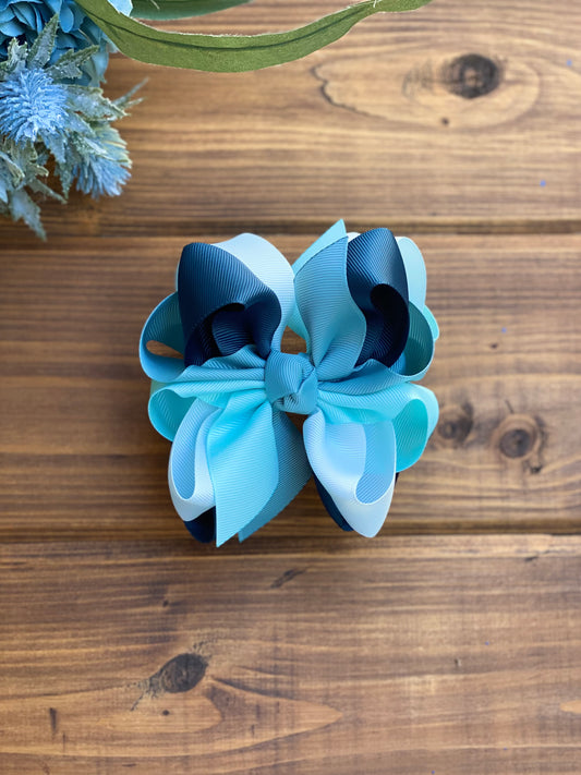 Oceans Ombre Multi Hair Bows ~ NEW - LilaReneeCreations