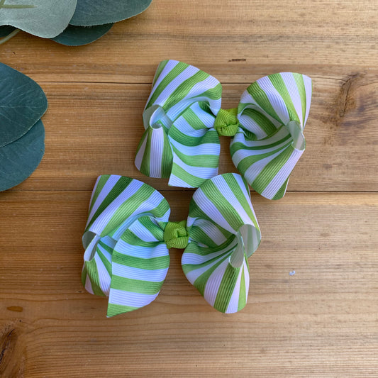 Citrus Summer Stripes Hair Bows - LilaReneeCreations