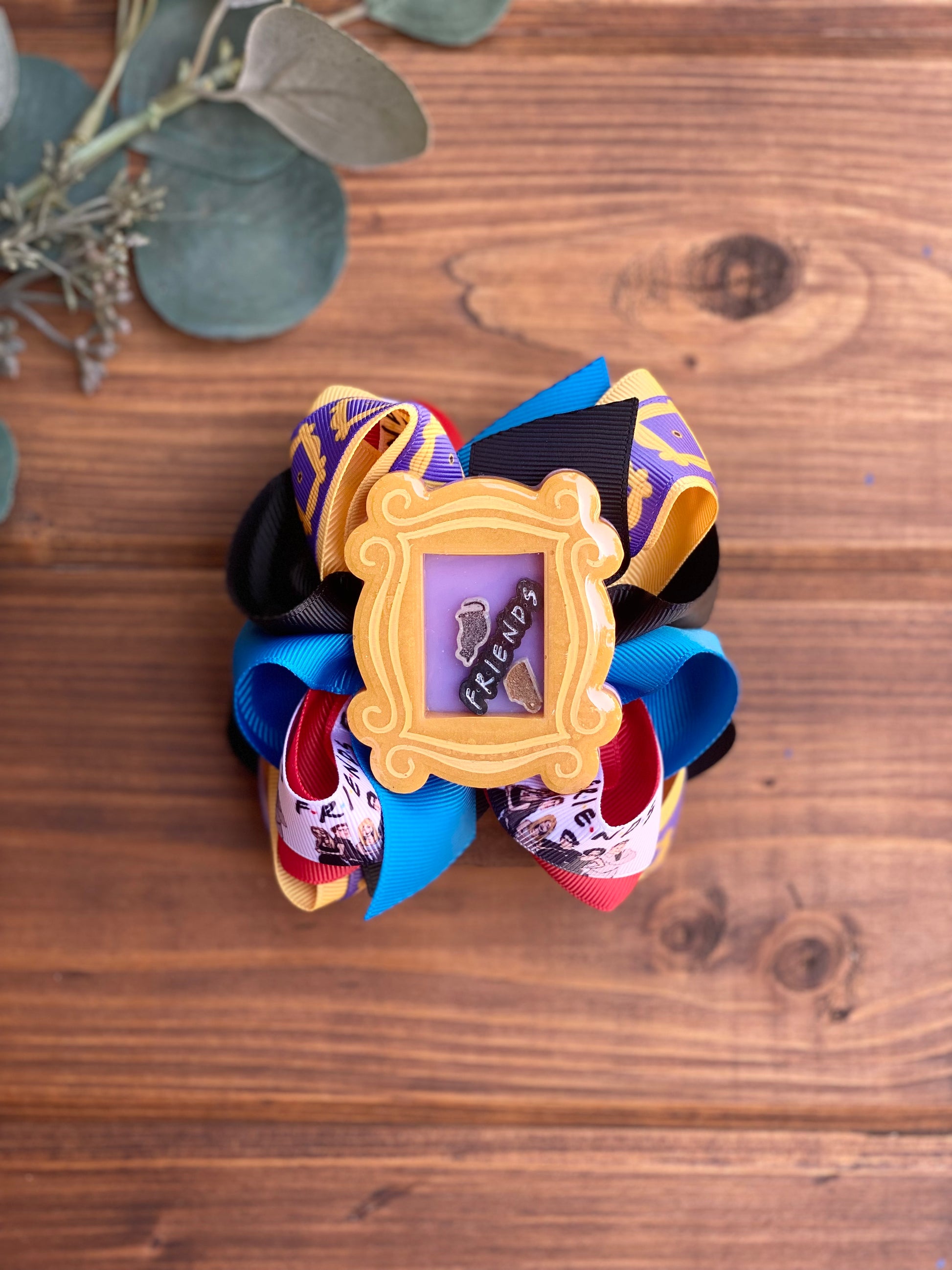 Classic Friends OTT Multi L&E Hair Bow - LilaReneeCreations