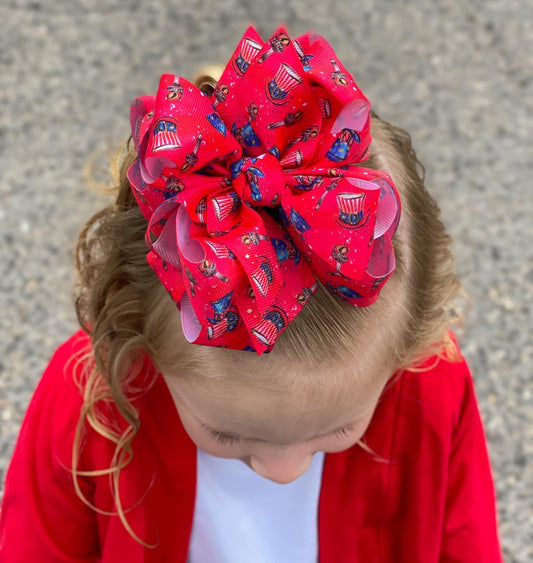 Uncle Sam Hair Bows - LilaReneeCreations