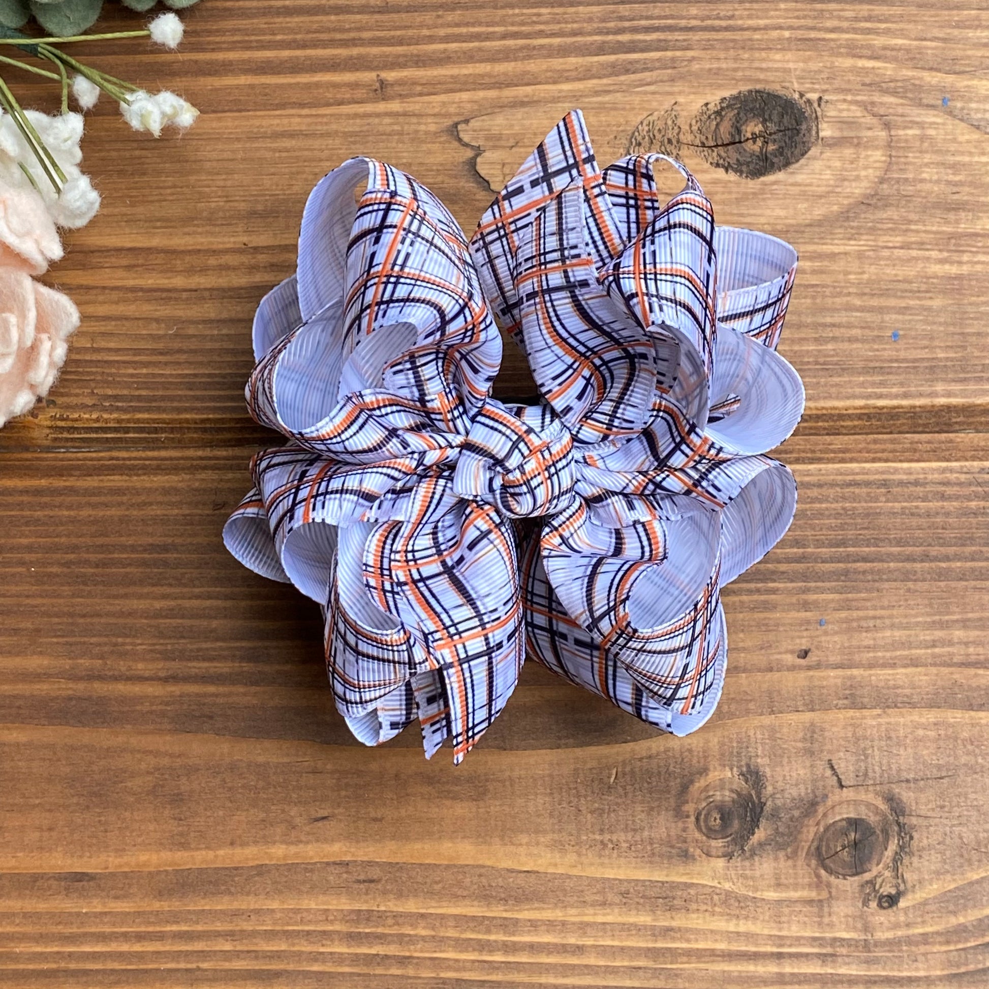 Basic Fall Plaid Hair Bows - LilaReneeCreations