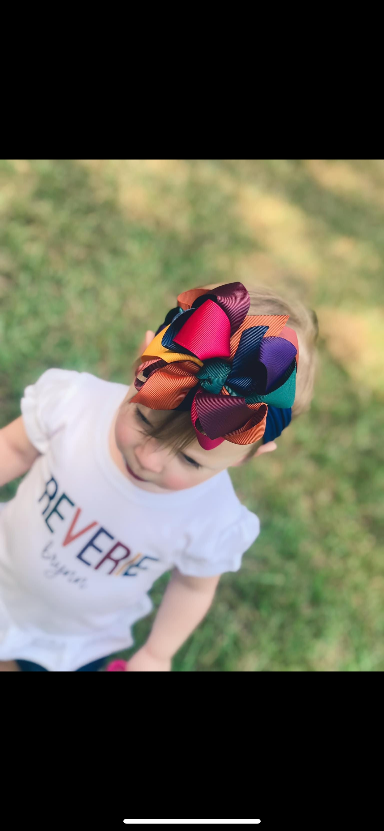 Fall rainbow multi L&E Hair Bows - LilaReneeCreations