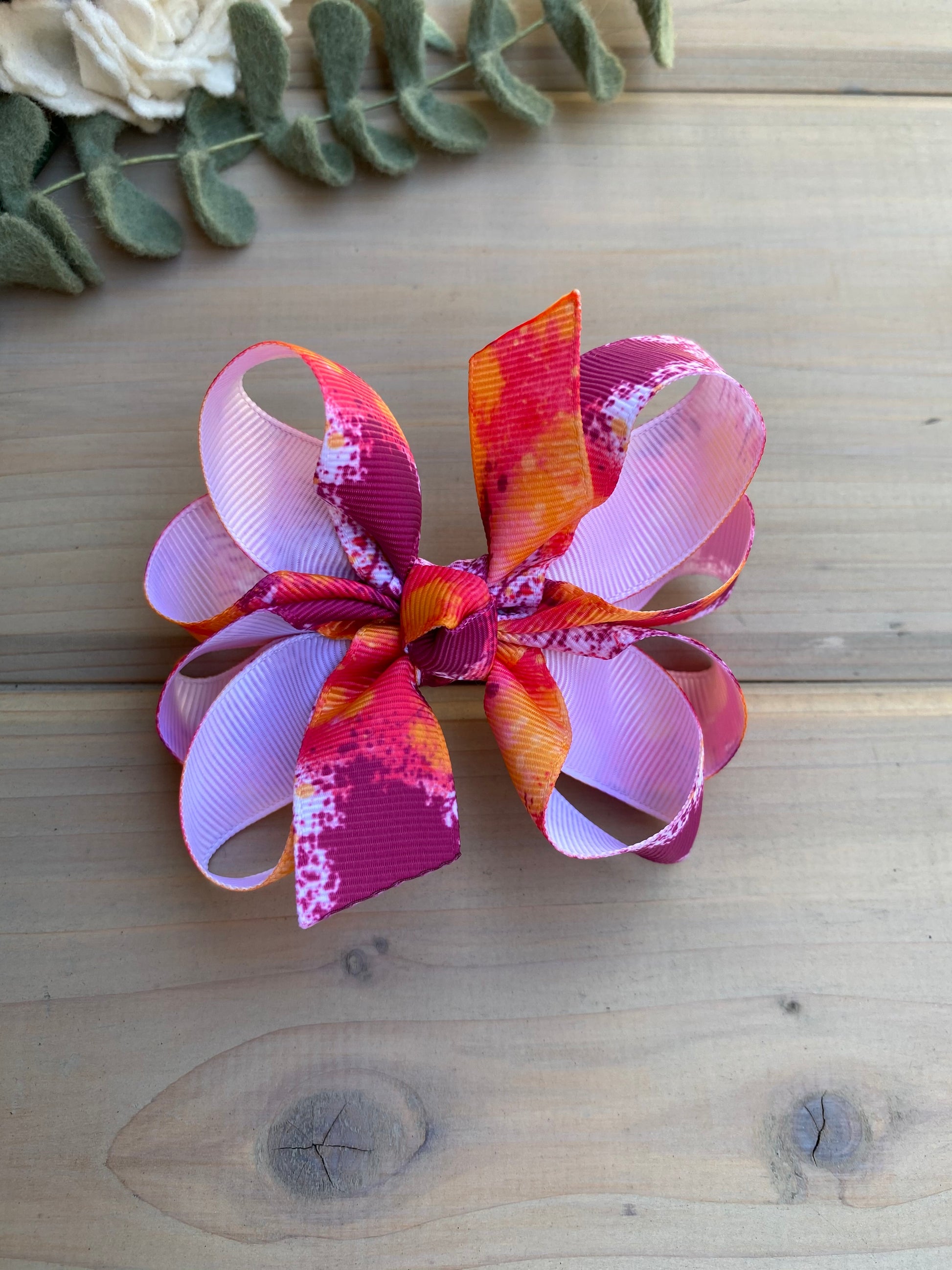 Paint Splatter Lil Ann Hair Bow - LilaReneeCreations