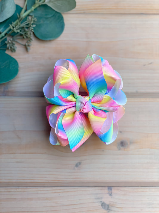 Vertical Bright Ombre Hair Bows - LilaReneeCreations