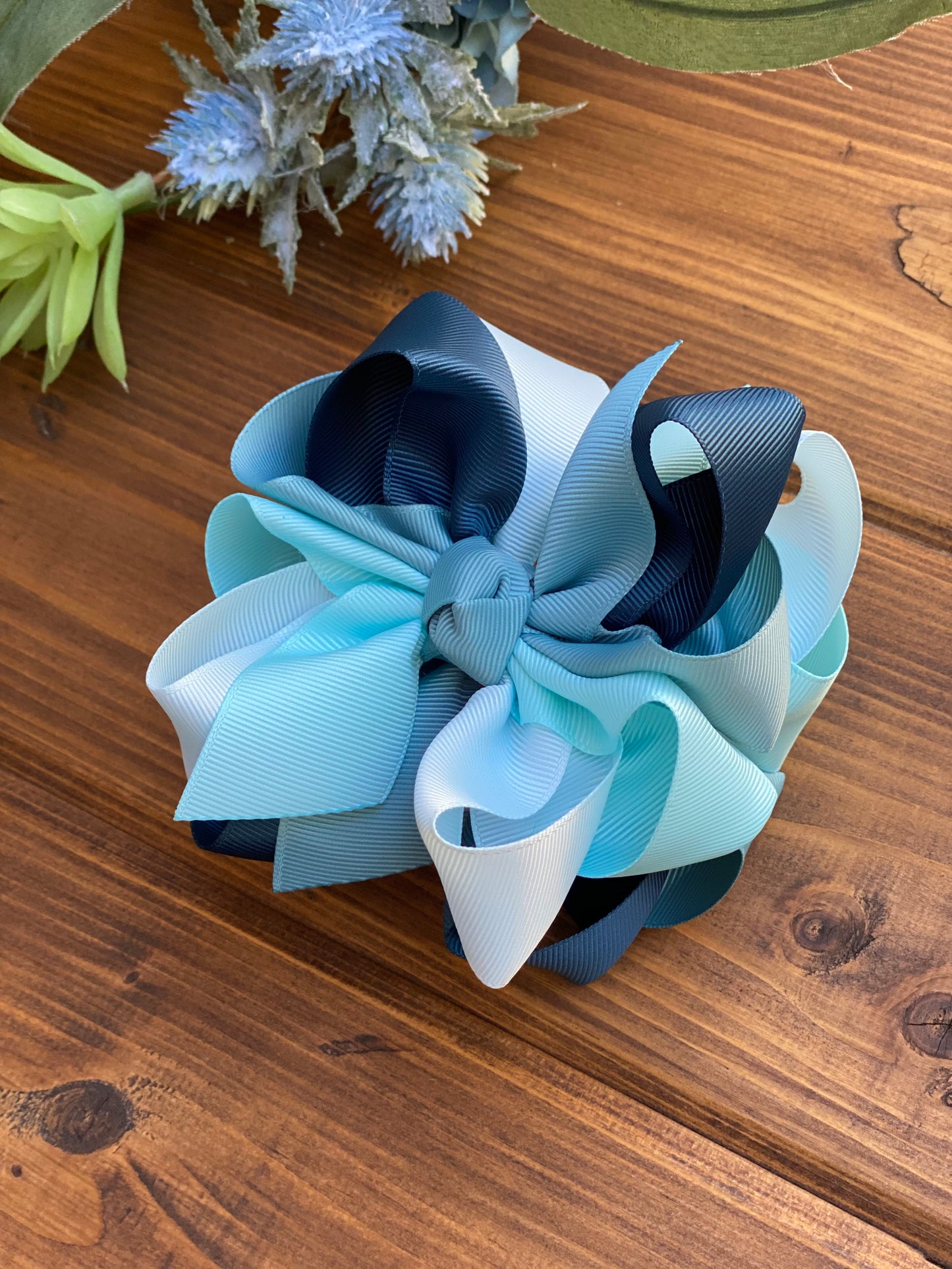 Oceans Ombre Multi Hair Bows ~ NEW - LilaReneeCreations