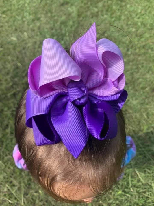 Purples Ombre Multi Hair Bows - LilaReneeCreations