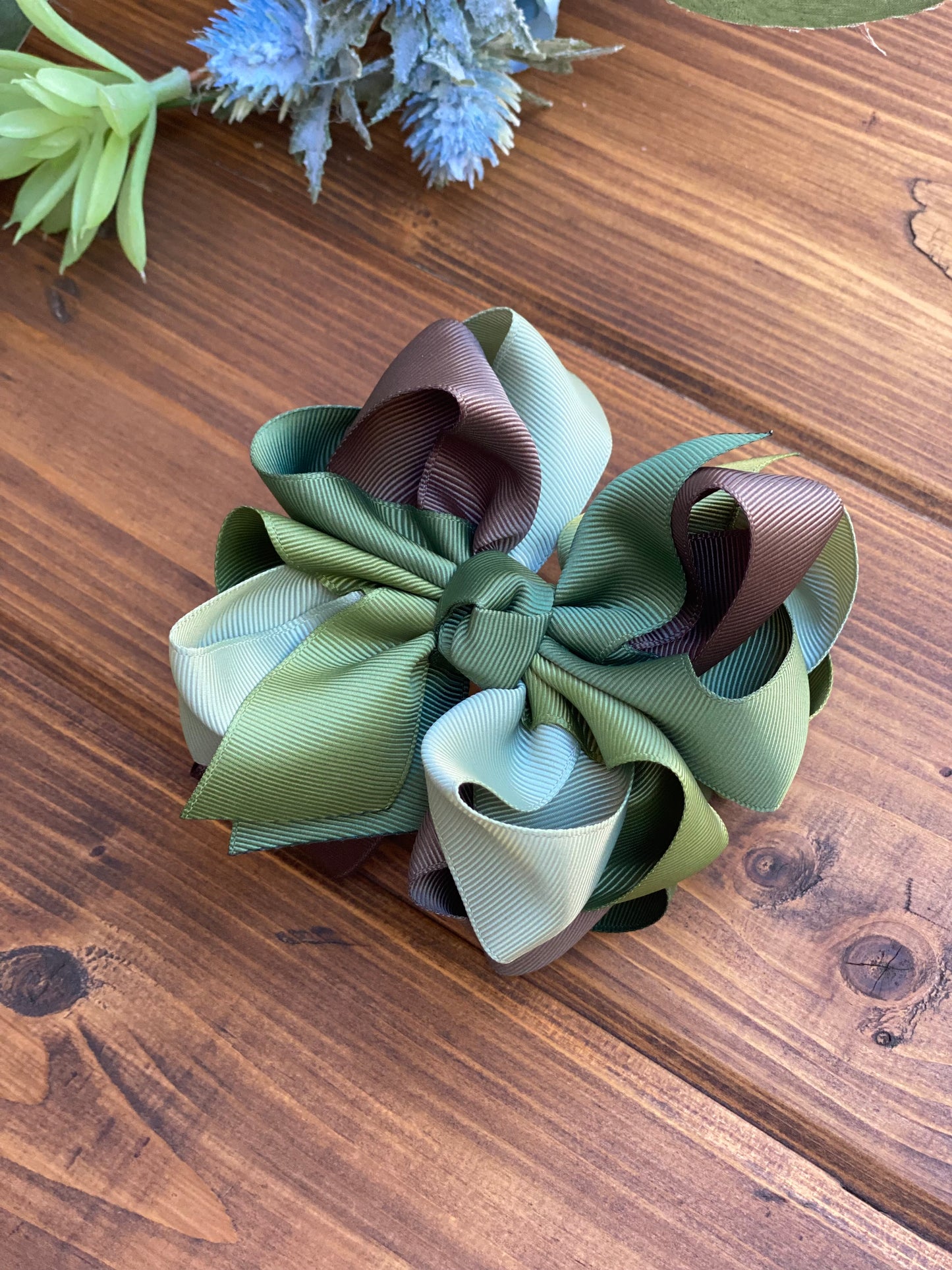 Olives Ombre Multi Hair Bows ~ NEW - LilaReneeCreations