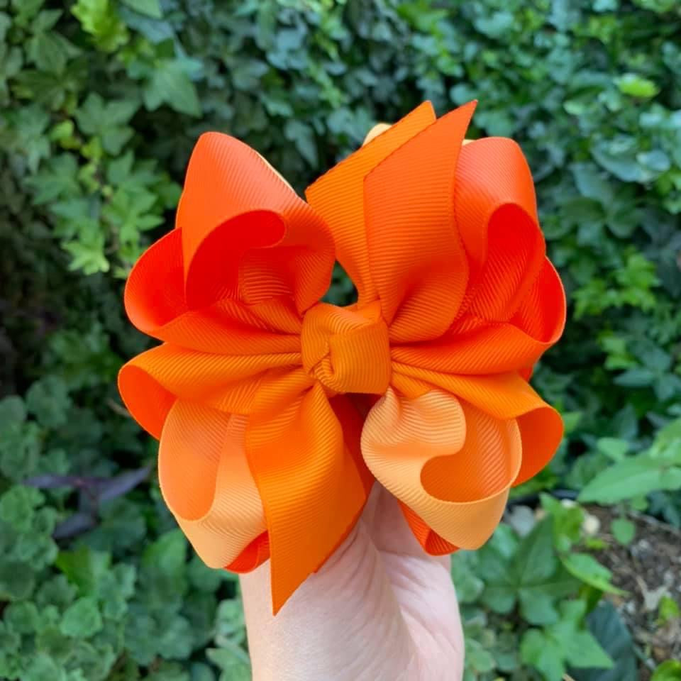 Oranges Ombre Multi Hair Bows - LilaReneeCreations