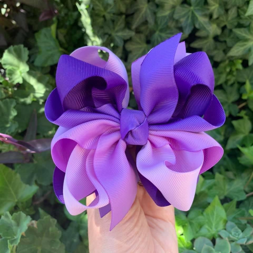 Purples Ombre Multi Hair Bows - LilaReneeCreations