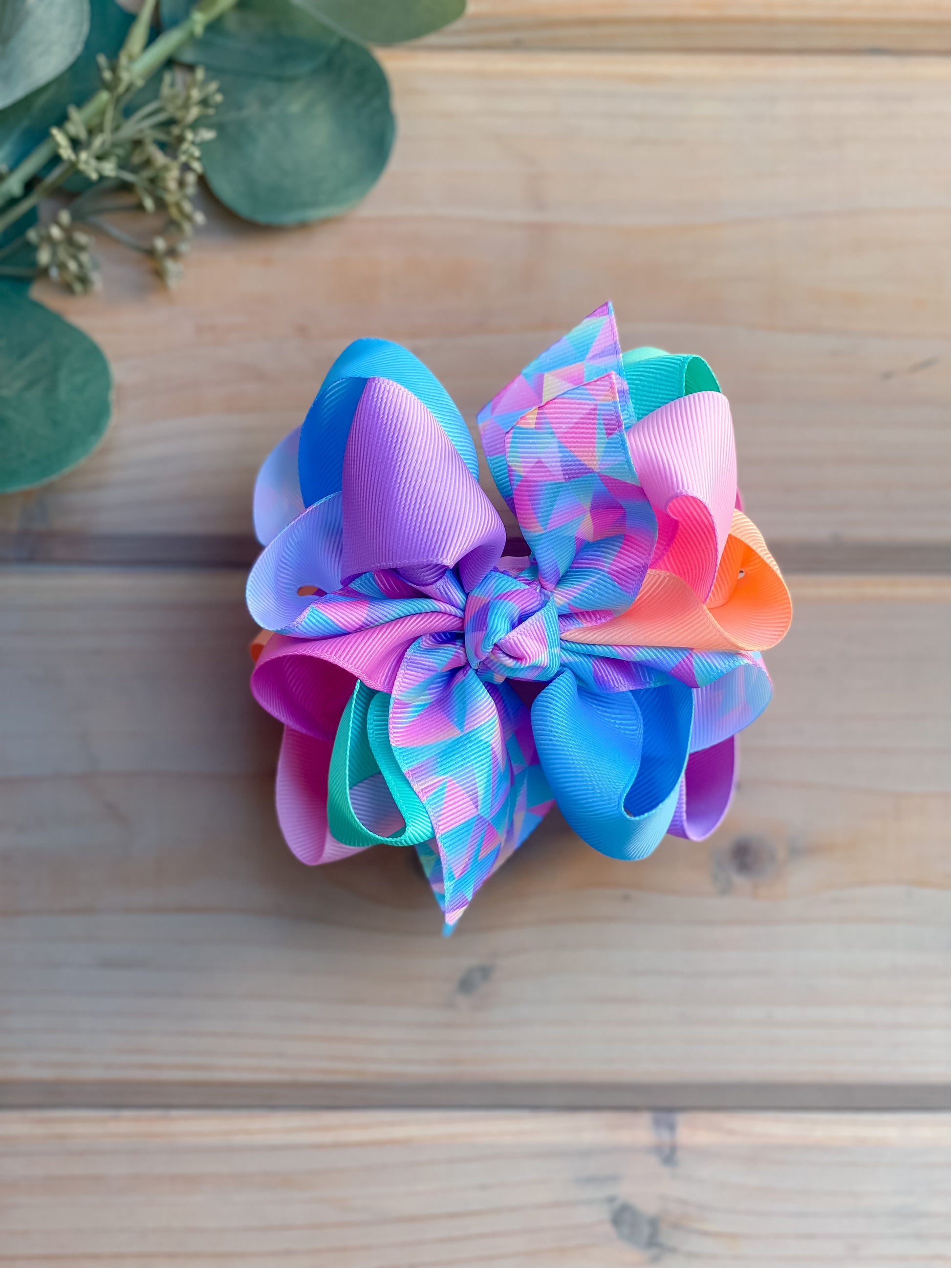 Summer Abstract Multi Hair Bow - LilaReneeCreations