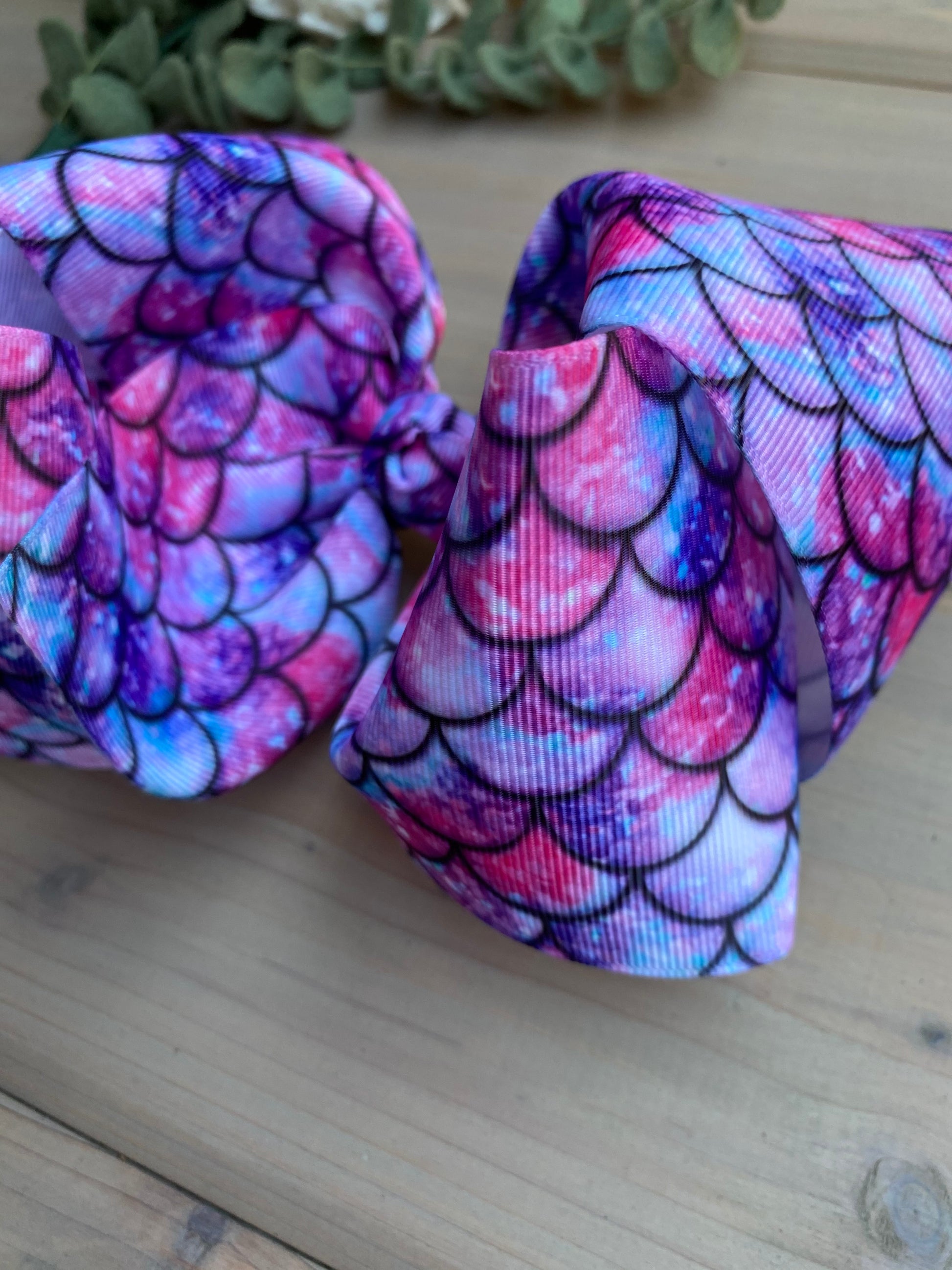 Colorful Scales XL Boutique Hair Bows - LilaReneeCreations