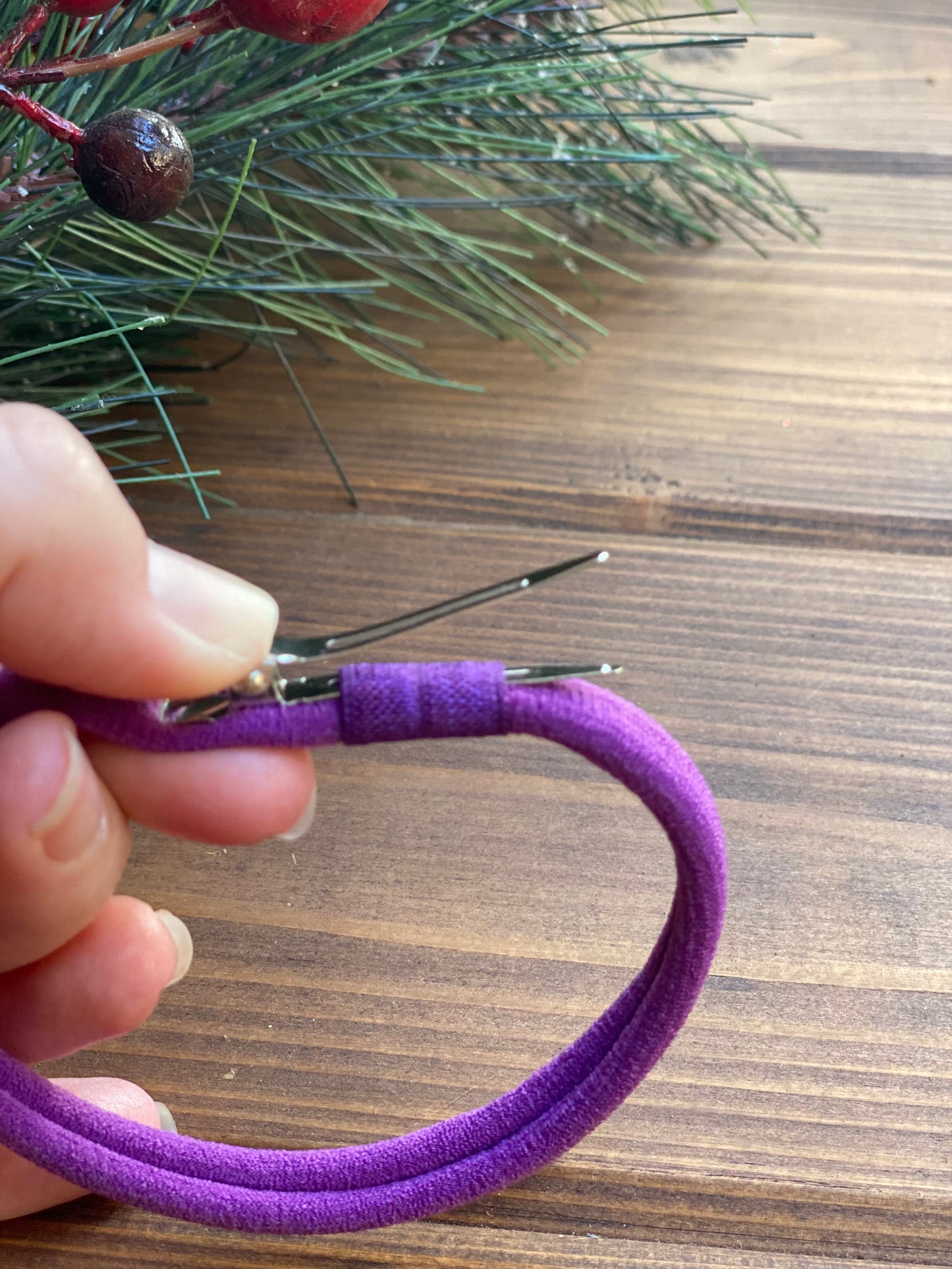 Purple Interchangeable Thick OS Nylon Headband - LilaReneeCreations