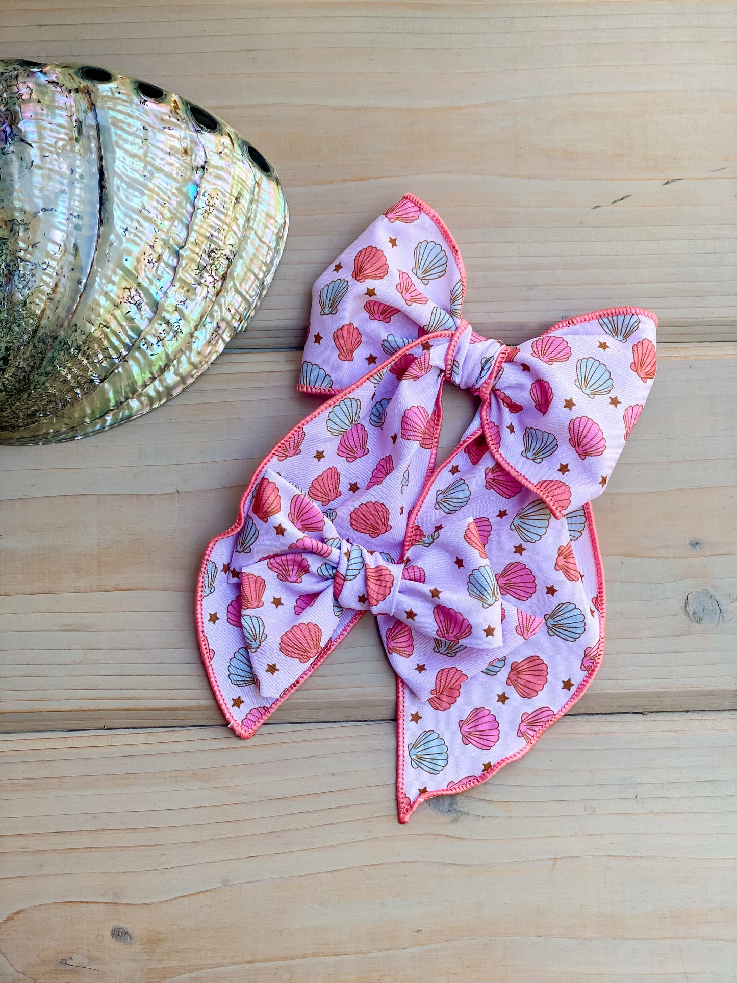 Beach Time Sterling Hair Bows - LilaReneeCreations