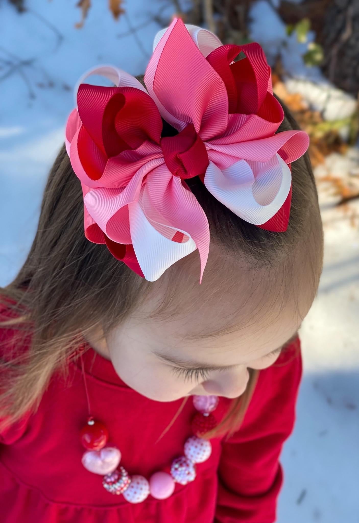 RESTOCK Be Mine Valentine Multi Hair Bows - LilaReneeCreations