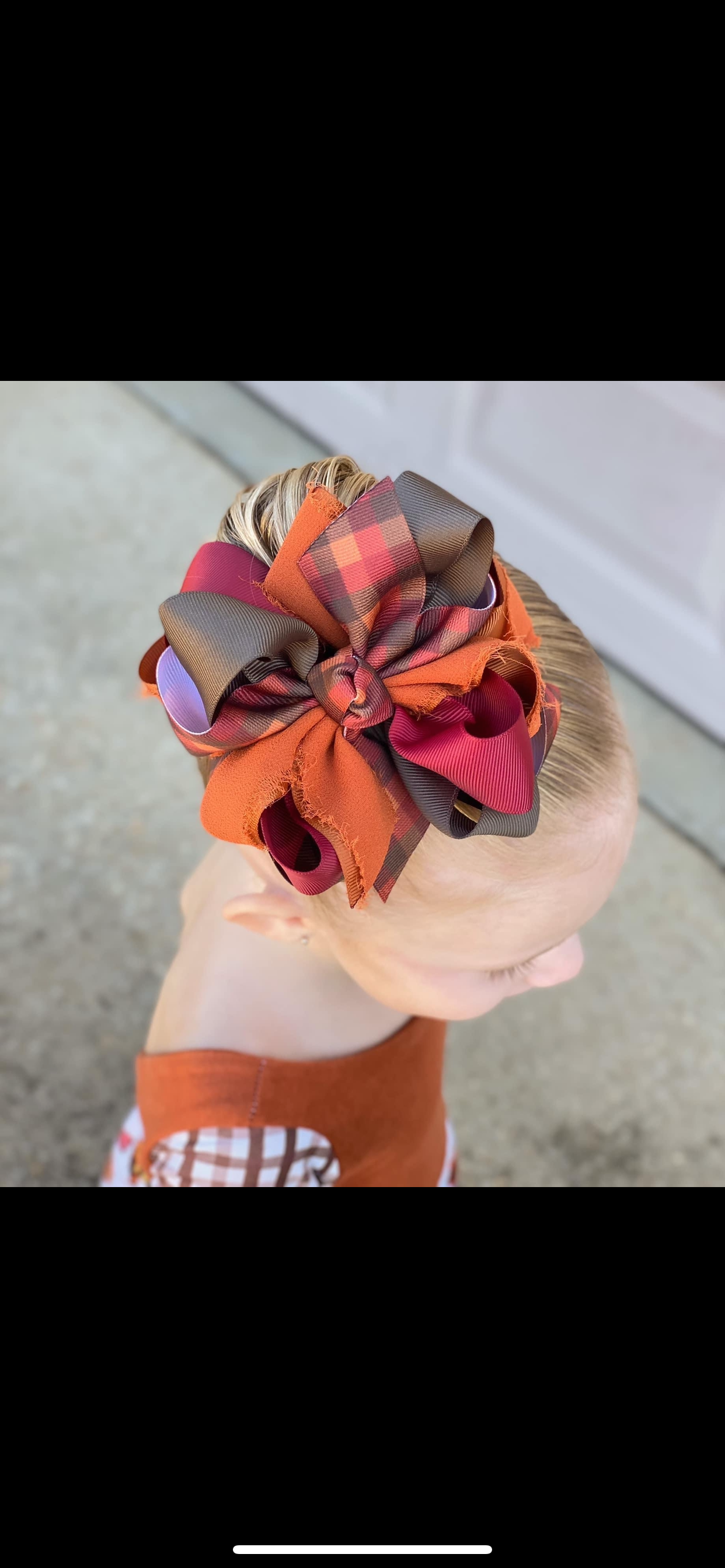 Autumn plaid Multicolor Hair Bow - LilaReneeCreations