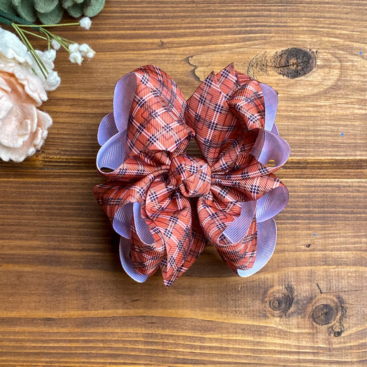 Fall Plaid Hair Bows - LilaReneeCreations